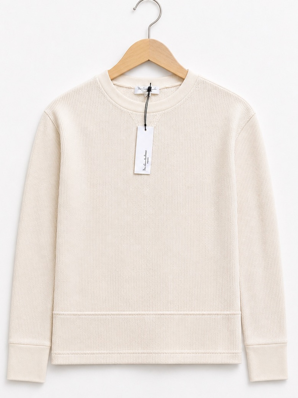 Michael Stars Ivory Oversized Kerri Crewneck Lightweight Thermal Top NWT